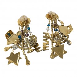 Vintage Hanukah Dangle Earrings by Lunch at the Ritz