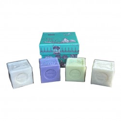 Marseille Soap Gift Box  - Toile de Jouy Green - Senteurs de France