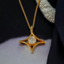 Vintage Sarah Coventry Moon Beam Opalescent Pendant Necklace, 1970s