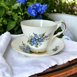 Vintage Mayflower English Bone China Floral Tea Cup and Saucer Set | Tea Lover Gift | Mother's Day Gift