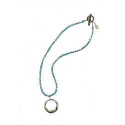 Bora-Bora -Silver pendant & apatite necklace