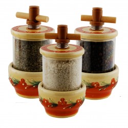 Terracotta Ceramic Grinder - Herbs, Pepper or Salt