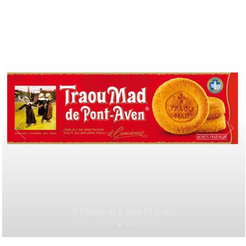 Brittany Sables - 6 Palets Butter Cookies by Traou Mad  3.5oz