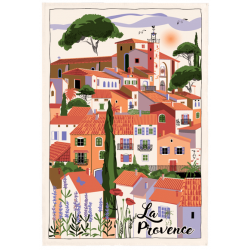 French Image Dish Towel - Provence Village