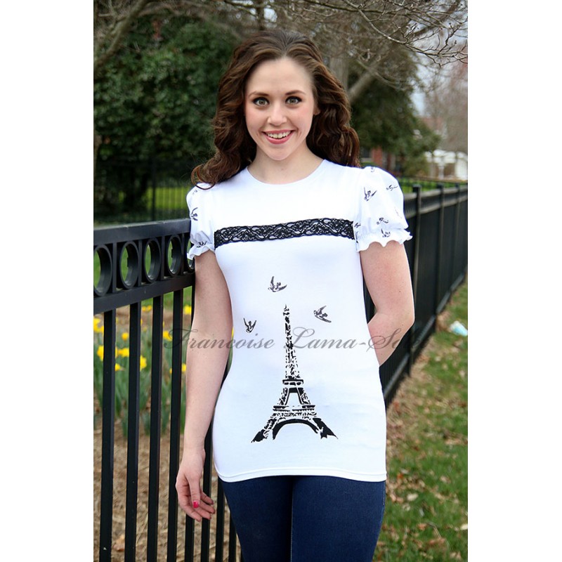 Tee-Shirt - Bonjour Paris - White