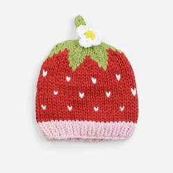 Bamboo Strawberry Knit Hat | Avenue Petit Lou