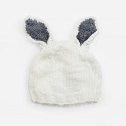Bamboo Bunny Baby Knit Hat - Gray | Avenue Petit Lou