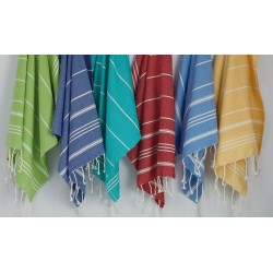 Towel Fouta - Small Red Stripes