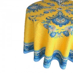 Provence Tablecloth - Valdrome Haveli Yellow Round