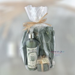 Olive Marseille Soap, Olive Shower Gel & French Washcloth Gift Set