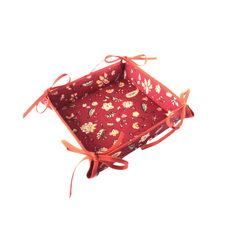 Provence Cotton Breadbasket - Flowers Red