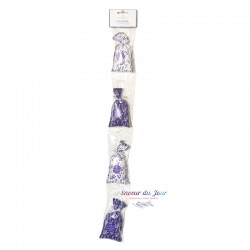 Provence Lavender Sachet - Set of 4 - Purple & White Lavender Sprig