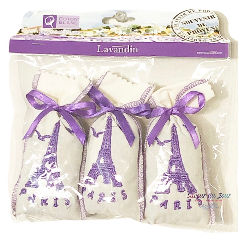 Lavender Sachet Paris Eiffel Tower - Set of 3