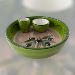 Provence Ceramic Olive Dish - Olives Green