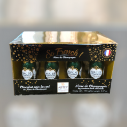 Marc de Champagne Chocolates in Wooden Crate - Abtey